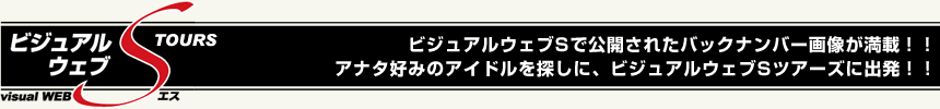 ビジュアルウェブSで公開されたバックナンバー画像が満載!!アナタ好みのアイドルを探しに、ビジュアルウェブSツアーズに出発!!