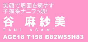ΊŎ͂₷qLnij@J є[ TANI ASAMI ]@AGE18 T158 B82W55H83