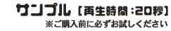 �T���v��[�Đ�����:20�b]�@�����w���O�ɕK����������������